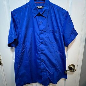 Men’s Short sleeve button down royal blue medium like new